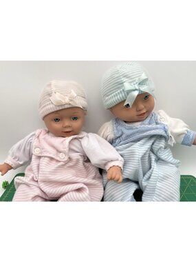 1998 Cititoy Twins Jumeaux Collectors Edition Baby Girl Boy Dolls Clothing READ!